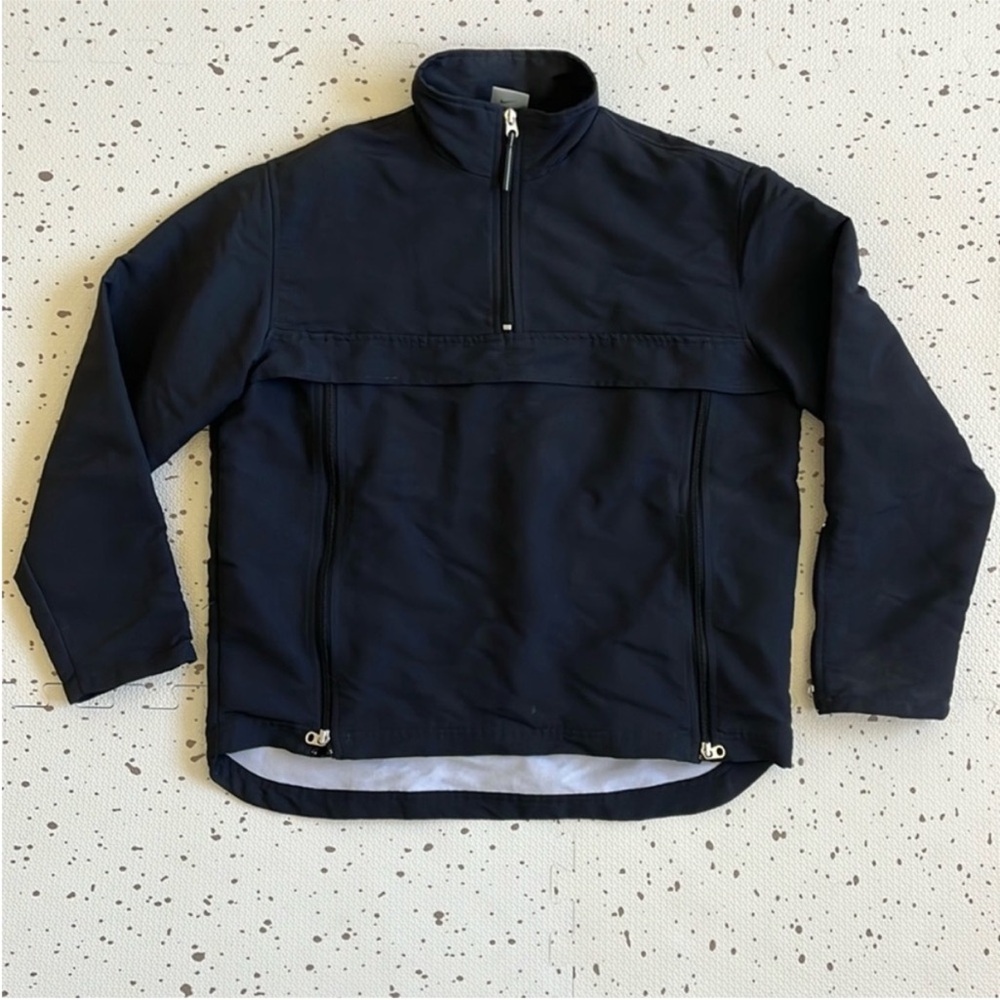 💘 NIKE - BLACK WINDBREAKER QUARTER ZIP JACKET PULLOVER